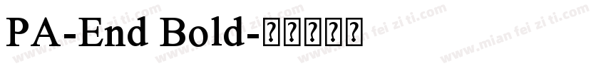 PA-End Bold字体转换